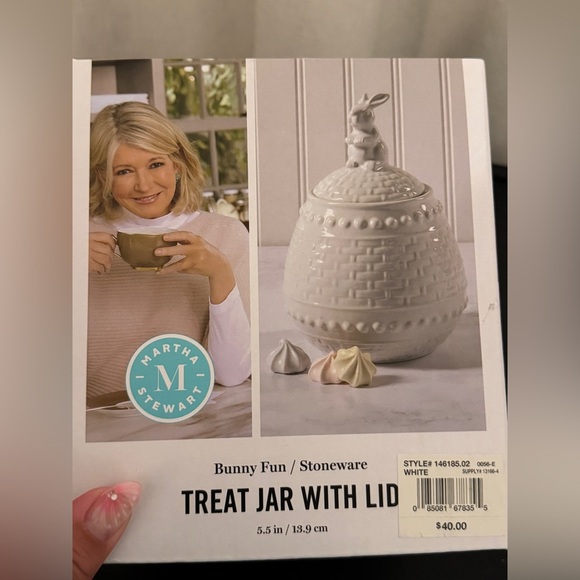 Martha Stewart Easter Bunny Cookie Jar 5.5” - Picture 5 of 5